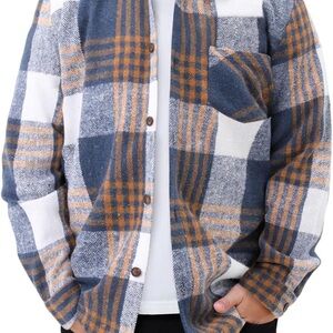 Plaid Button-Up Cardigan